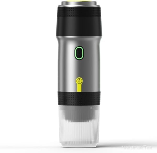 Portable Espresso Machines Electric Espresso Maker with Self-Heating USB-C &amp Car Charger 20 Bar Mini Coffee Maker With NS Capsule &amp Ground Coffee for Camping Hiking Travel Office Silver