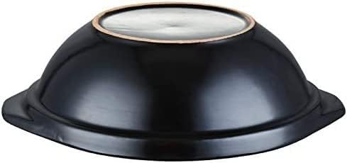 Black Enameled Claypot Rice Ceramic Casserole Cooking Pot Pot Rice Ceramique