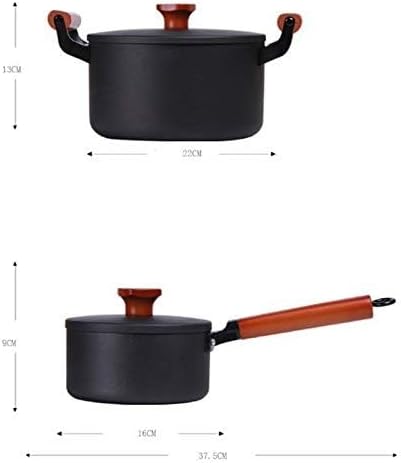 Cookware Set Soup Pot Frying Pan Wok Milk Pot Kitchen Cooking Pot Set Induction Cooker Non-Stick Pan Saucepan Casserole Hotpot Vision