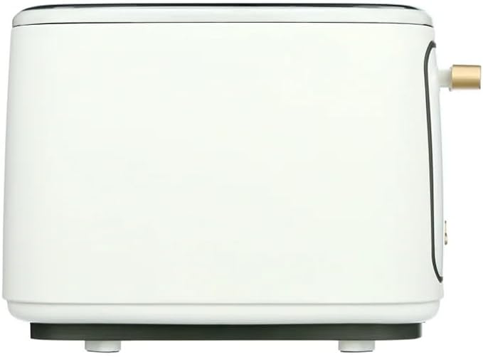 Beauti 2 Slices Toaster with Touch Activated Display 900 W Bagel/Frozen/Reheat Presets Wide Slots Easy Cleaning (White Icing)