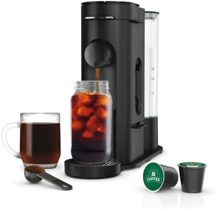 Niinja Single-Serve Pods or Grounds Hot and Iced Coffee Brewer with Rapid Cold Brew 4 Brew Styles Compact design and Storage Removable reservoir 56 oz Black PB045