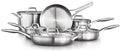For Calphalon 11-Piece Pots and Pans Set. Stainless Steel Kitchen Cookware with S...