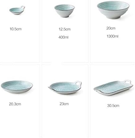 Dinnerware Sets Dish Set19-PiecessBone China Porcelain Tableware Set with Plates Bowls and DishCeramic Dinner Set for Home Kitchen (A C)