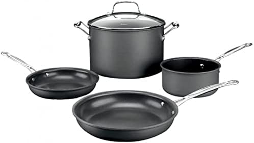 Cuisinart Chef's Classic Non-Stick Quantanium Hard Anodized 5 Piece Cookware Pots Pan Set