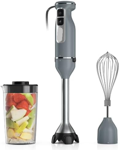 Niinja Power Duo Immersion Blender and Whisk 650 W motor 3 speeds color Gray (model CI 200)