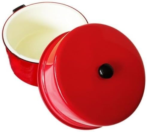 Premium Thermal Rice Cooker Red Aluminium with Stainless Steel Pot Multi-Purpose Casserole 8-12 Hour Heat Retention (1 Kg Capacity)