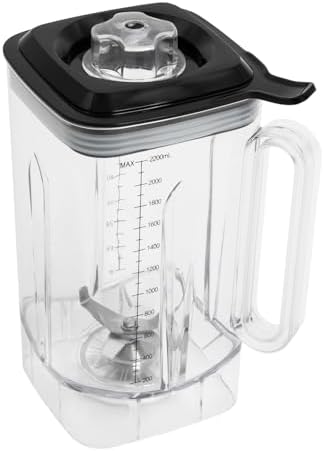High-Speed 2200W Commercial Blender with 2L Capacity Soundproof Cover Perfect for Smoothies Ice Crushing Grinding &amp Chopping - Professional Countertop Mixer