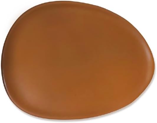 Artesa Organica La Paz Cuero Ceramic Dinnerware Set 5-Piece Terracotta Brown Handmade &amp Hand-Painted 5-Piece with Plates Bowl and Mug Microwave Safe Round