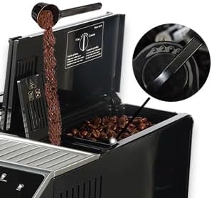 Anwick Coffee Machine - Fully Automatic Espresso Machine - Fully Automatic Freshly Ground Coffee Machine Classic Milk Frother 2 Coffee Varieties Intuitive Touch Display