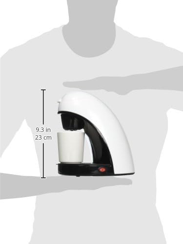 Brentwood TS-112W Coffee Maker with Ceramic MugSingle ServeWhite