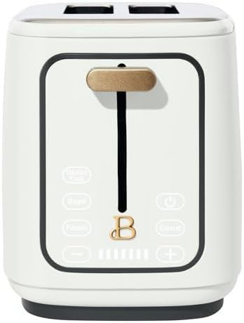 New beautifull 2-Sliice Digital Toaster with Touch-Activated Display Adjustable Browning Control Auto Shut-Off by D'rew Barry'more (White Icing)