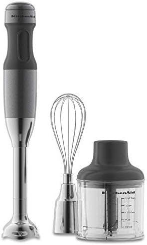 KitchenAid KHB2351QG 3-Speed Hand Blender-Liquid Graphite (Renewed)