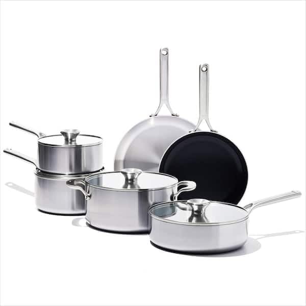 For Tri-Ply 10-Piece Stainless (Non-Stick) Mira Series Cookware Set