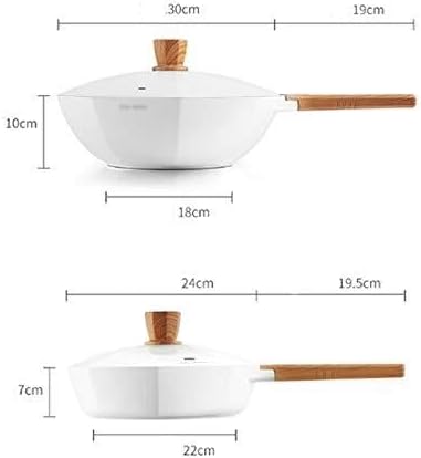 Mai Fanshi Octagonal Non-Stick Cookware Set Plasma Tech Durable Wok Frying Pans &amp Soup Pot for Induction/Gas