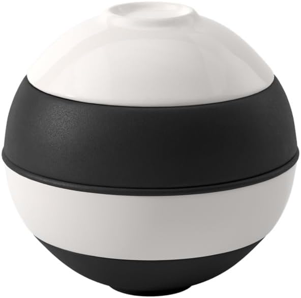 Villeroy &amp Boch Iconic Collection La petite Boule Premium Porcelain Made in Germany Appetizer Set for 2 5.5 x 5.5 in Black &amp White