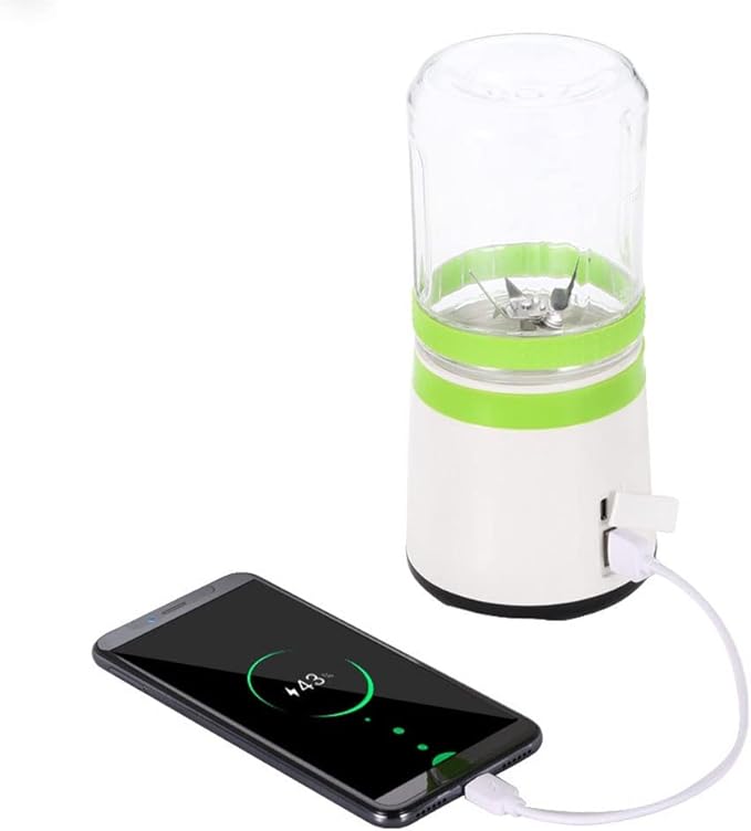 Personal Blender juicer Small Frozen Food and Vegetable Fruit Electric Mix Processor USB Rechargeable (Color : Blue)