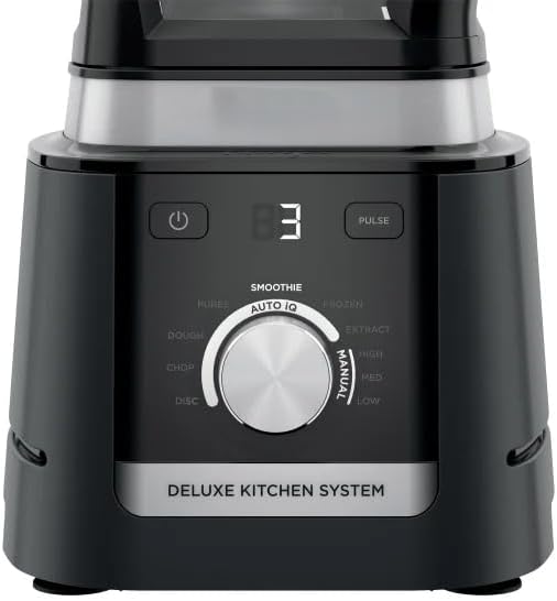 Niinja Deluxe Kitchen System 1600 Peak Watt Blender &amp Food Processor Combo 88 oz Pitcher 9 Cup Bowl 7 Auto-IQ Programs