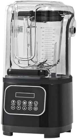 Professional with Shield Commercial Countertop 68 oz Combo Stainless Steel 9 Speed &amp 5 Functions for Shakes Smoothies Peree and Crush Ice Black
