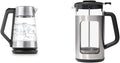 OXO Brew Cordless Glass Electric Kettle (1.75 L) and OXO Brew Stainless Steel French Press Coffee Maker (32oz)