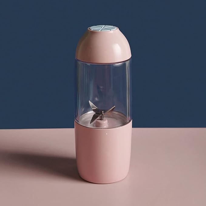 Portable Blender for Shakes and Smoothies Personal Travel Blender for Protein with 4000mAh USB Rechargeable Battery Crush Ice Frozen Fruit and Drinks 380ml Mini Travel Cup (Color : Pink)
