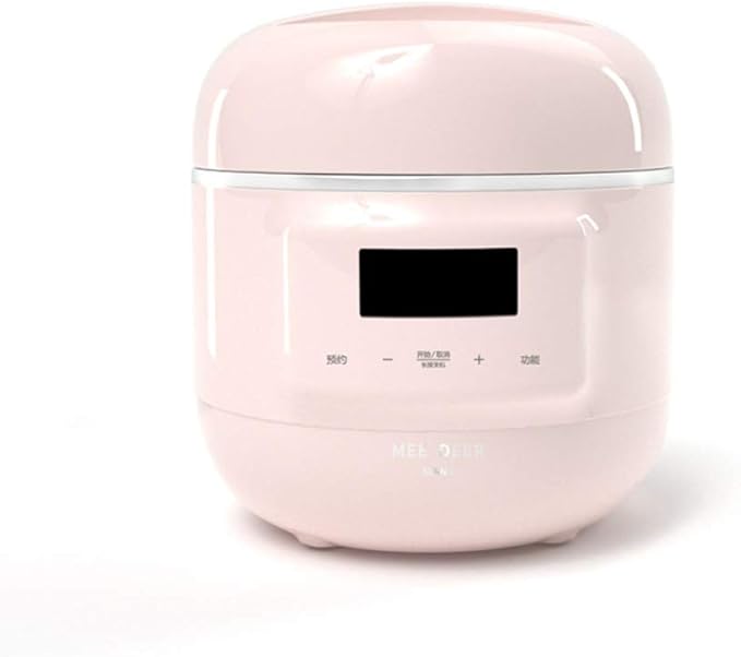 Cooking Pot Rice Cooker Electric Stew Pot 0.8L Ceramic Liner Slowcooker Household Multi-Function Mute Can Be Reserved Stew(White)