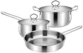 Easy to clean Thick Stainless Steel Composite Bottom Three Piece Cookware Set Kitchen
