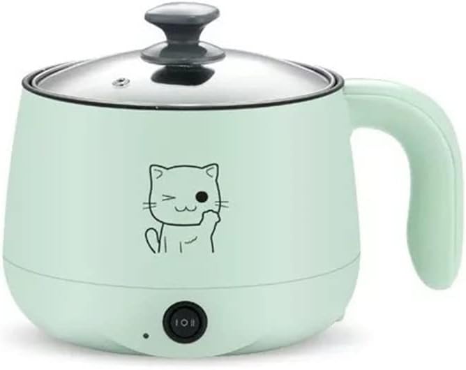 220V Multifunction Non-Stick Pan Samll 1-2 People Hot Pot Multi Electric Rice Cooker Home Dormitory Electric Cooking Machine (A 1L) (B 2L)