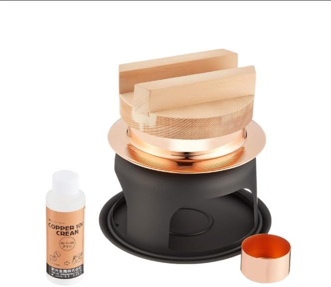 Shinko Metal Rice Hamameshi Pot Set (with Stand) with Copper Rine 1 Cook