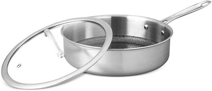 16-Piece Non-Stick Cookware and Utensil Set Multi-Layer Construction Metal-Utensil-Safe Pots and Pans for Everyday Cooking