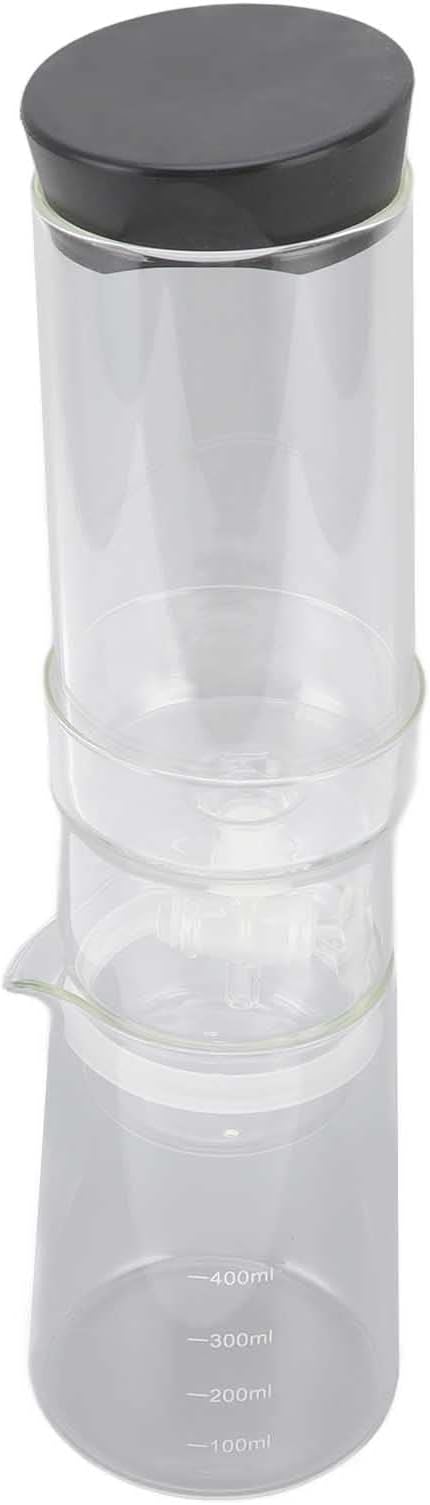 Glass Cold Brew MakerIce Coffee MachineCoffee Drip Pot 400ml Reusable High Borosilicate Glass Detachable Adjustable Transparent Ice Coffee Drip Pot