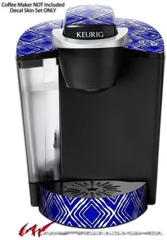 Decal Style Vinyl Skin compatible with Keurig K40 Elite Coffee Makers Wavey Royal blue (COFFEE MAKER NOT INCLUDED)