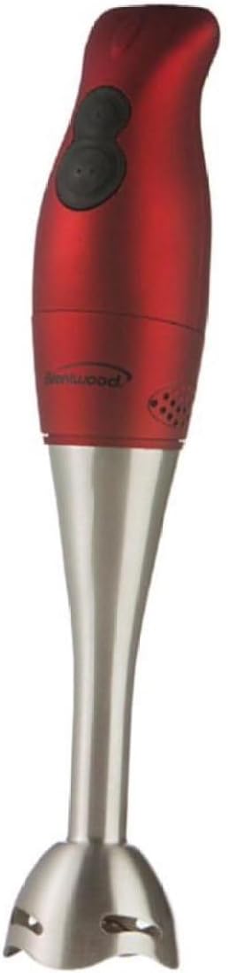 Immersion Blender Handheld 2 Speed Stick Blender with Stainless Steel Blades Red