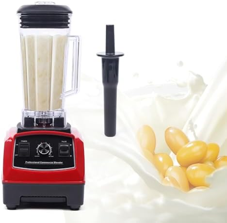 High-Speed Commercial Blender 2200W 2L Capacity Smoothie Maker with Soundproof Cover Ice Crushing &amp Grinding Countertop Mixer for Professional Use