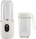 Portable Blender with Digital Display Rechargeable Electric Juice Mixer and Ice Crusher for Home Use White