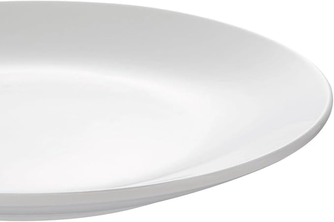 12-Piece Glazed White Stoneware Dinnerware Set - Service for 4 Chip-Resistant Restaurant Quality Dish Set