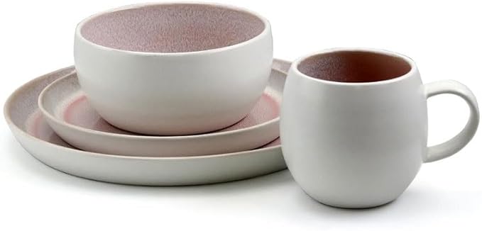16 Piece Stoneware Dinnerware Set Dinner Plates Set Food Plate Dish Ceramic Dishes To Eat Sets Tableware
