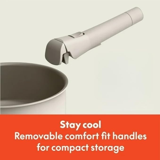 8-Piece Piece Ceramic Nonstick Cookware Set with Removable Handles