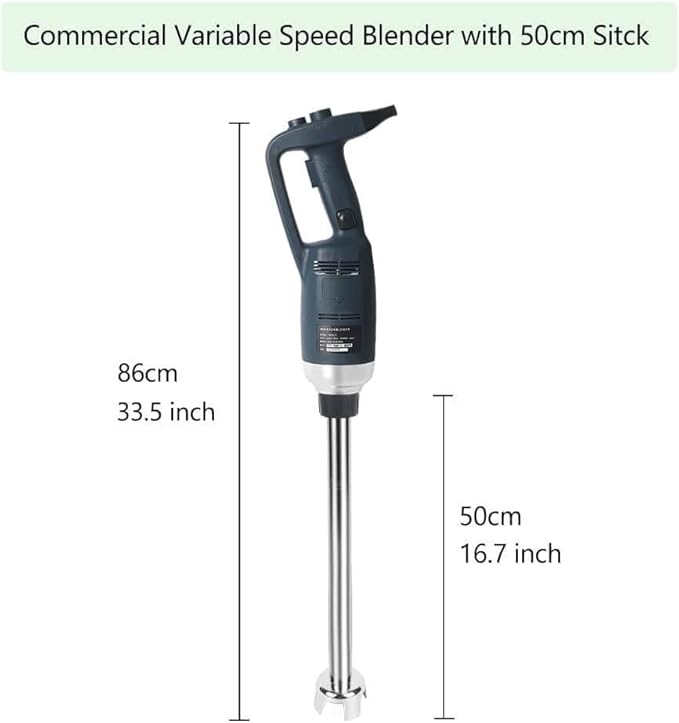 Hand Blender 500W Commercial Immersion Blender with 500mm Whisk - 500mm Whisk Variable Speed Heavy Duty Electric Whisk Blender