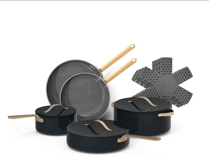 JSEIAJB Beautiful 12pc Ceramic Non-Stick Cookware Set