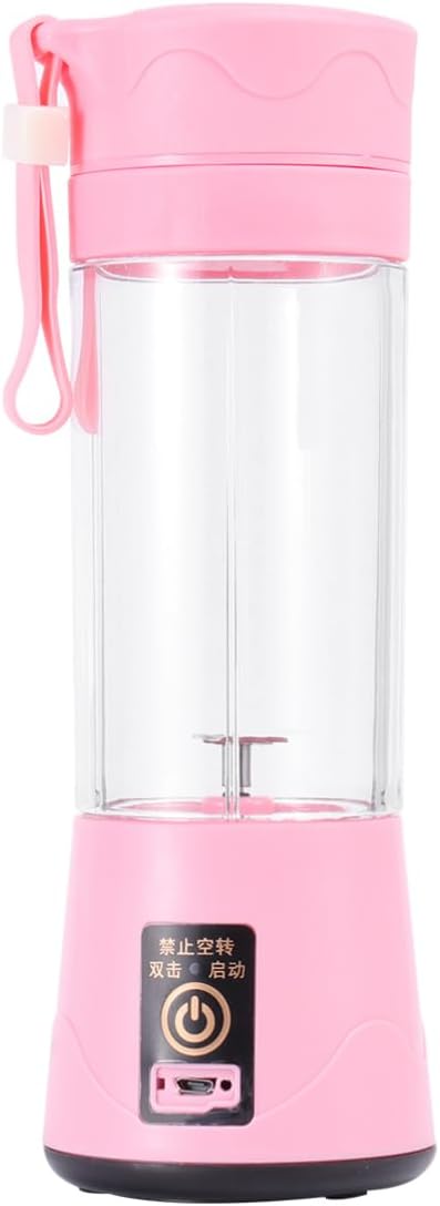 380ml Mini Rechargeable Juicer Machine Portable Smoothie Bottle Pink Random Style