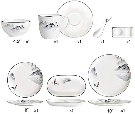 Porcelain Plate and Bowl SetDinnerware Set for Home or Special RestaurantChinese Bone China Tableware Set