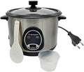 Westinghouse 220 Volt Rice Cooker 10 Cup Non Stick Cooking Pot Measuring Cup Keep Warm Function-Stainless Steel-700W (NOT FOR USE IN USA)