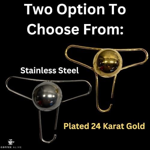Coffee Alive Plated 24 Karat Gold Blanching Tool: Enhance Your Coffee Flavor with This Simple and Effective Tool