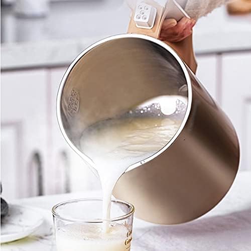 Soymilk MachineDiaoZhaTian Easy to Clean Automatic Hot Soymilk Machine Multi-Function Stainless Steel Liner Broken Wall Free Filter Capacity Rose Gold