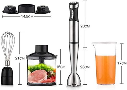 Hand Blender 3-in-1 8-Speed Stick Blender with 500ml Food Grinder BPA-Free 400ml Container Egg Whisk Puree Kid Food