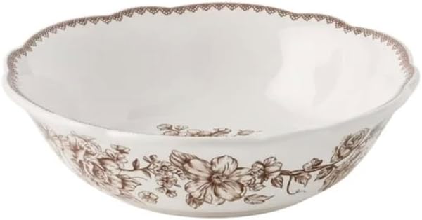 Vintage inspired Agatha Brown 12-Piece Stoneware Dinnerware Set