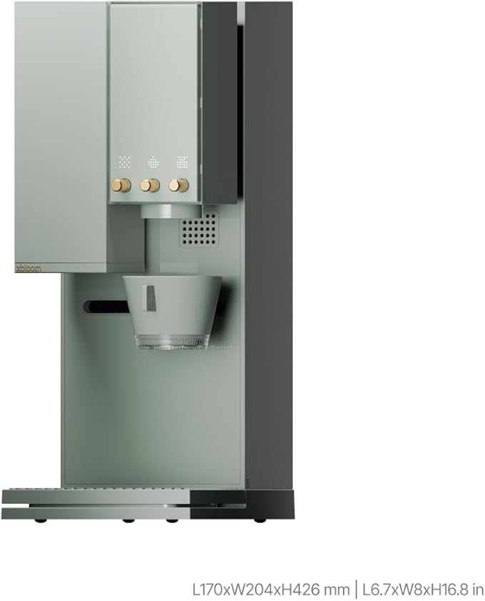 xBloom Studio – The Ultimate Coffee Machine – Drip Coffee Maker with Integrated Grinder Scale and 3 Levels of Automation Sage Green x Gold