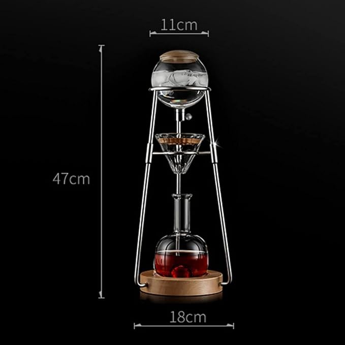 Beverage Equipment Durable Cold Brew Coffee Maker 500ML/16.9oz 4-6 Cups Iced Drip Coffee Maker Coffee Maker with Adjustable Dripper ＆ Filter Siphon Coffee Maker