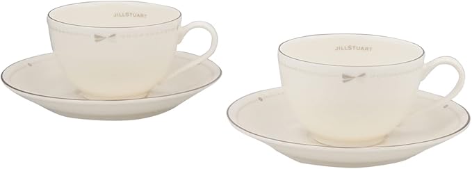 Narumi 41635-33356 Jill Stuart Cup and Saucer Set 6.8 fl oz (200 cc) Set of 2 Tea Made in Japan