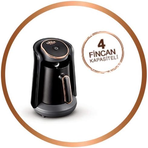 Turkish Greek Coffee Maker Preparing Ground Coffee Beans - Gergeous Hard Flavor -220 Volt Working - 6 Months Warranty